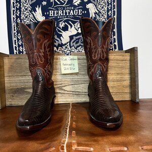 [SOLD] Lucchese Handmade Classics Sport Rust Genuine Lizard in Men's Size 11.5D
